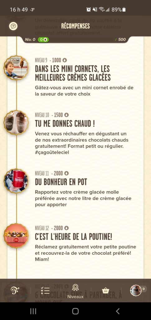 ChocoFan! Niveau de récompenses 3